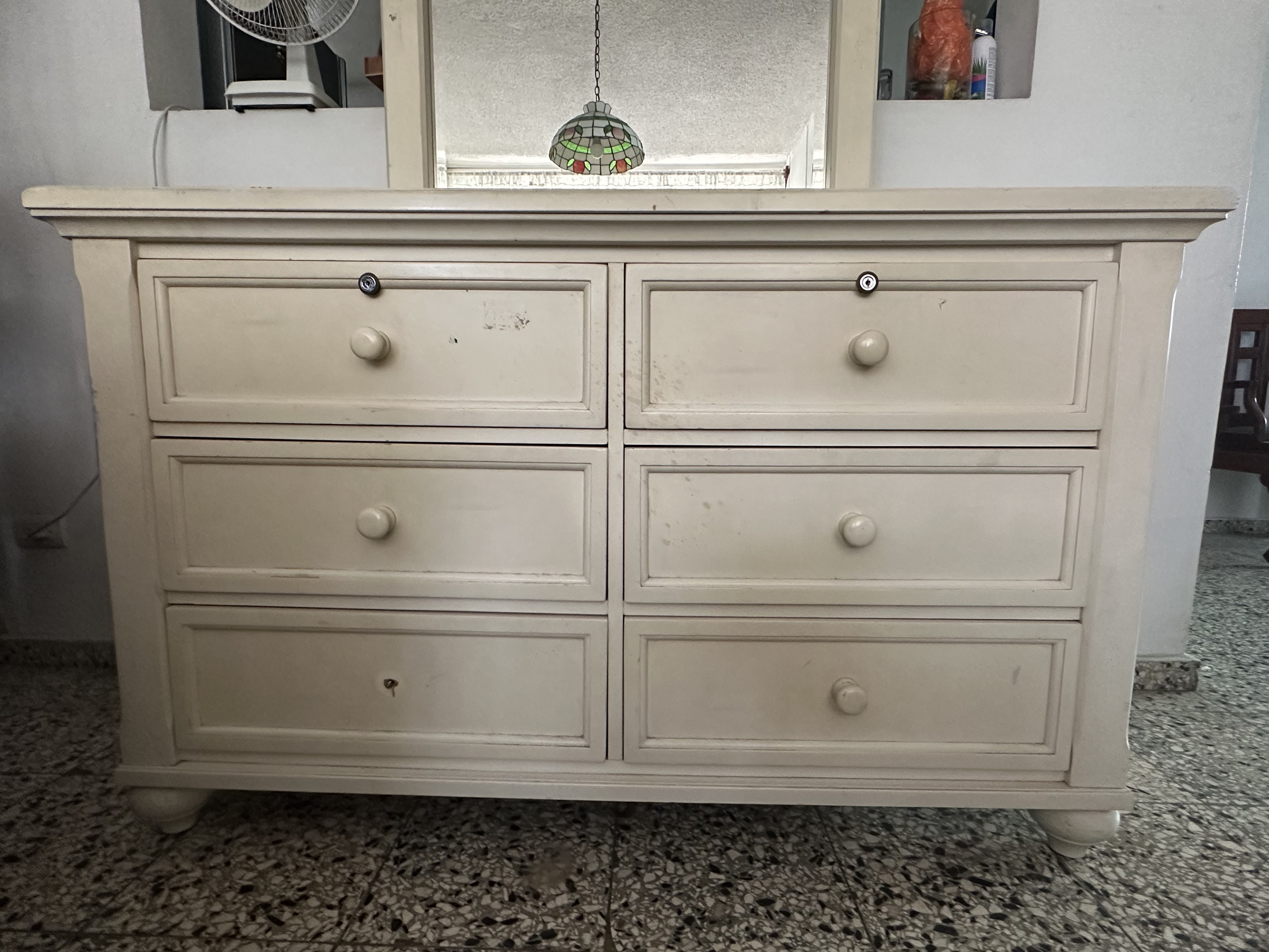 muebles y colchones -  Gavetero juvenil blanco importado 2