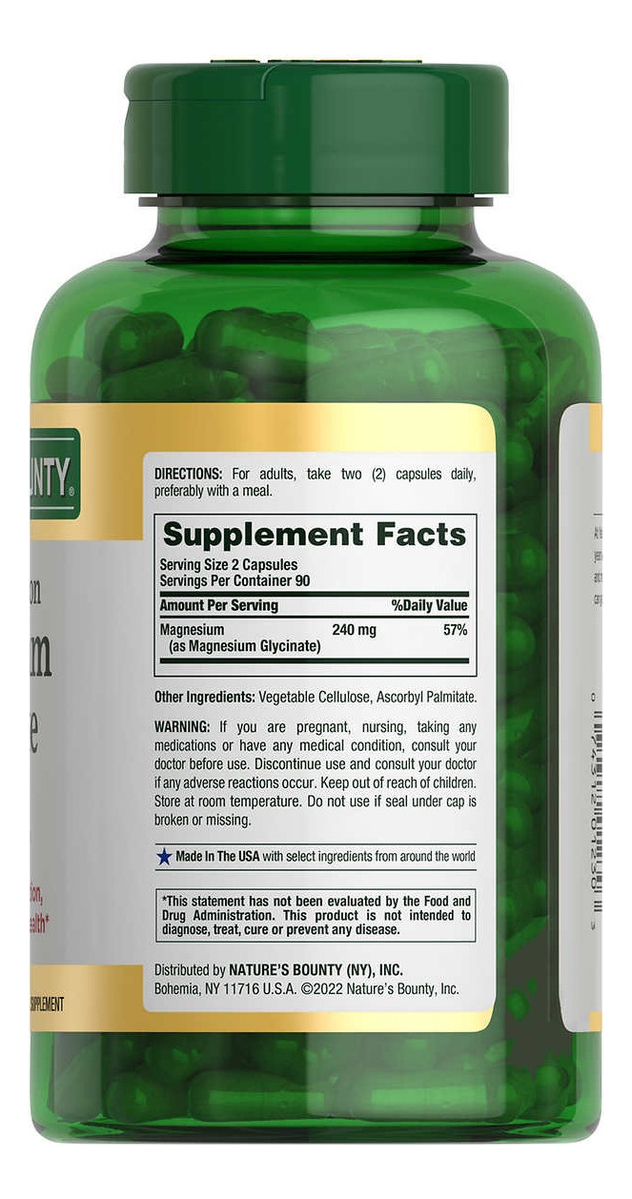 Salud y Equipamiento Médico - Glicinato De Magnesio 240 Mg 1