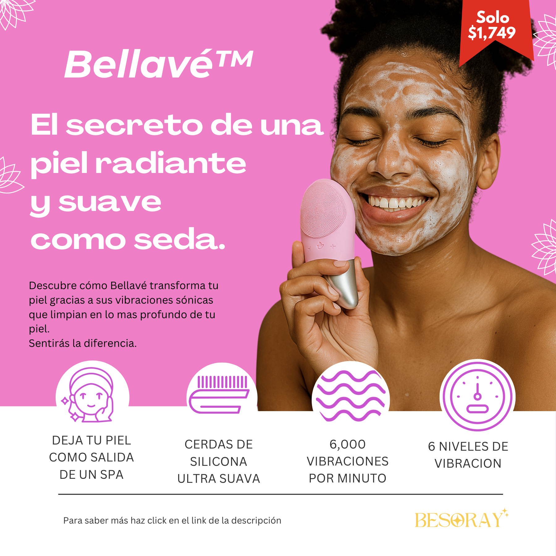 salud y belleza - 🧼✨LIMPIADOR FACIAL SONICO –PIEL LIMPIA Y SUAVE✨🧼 1