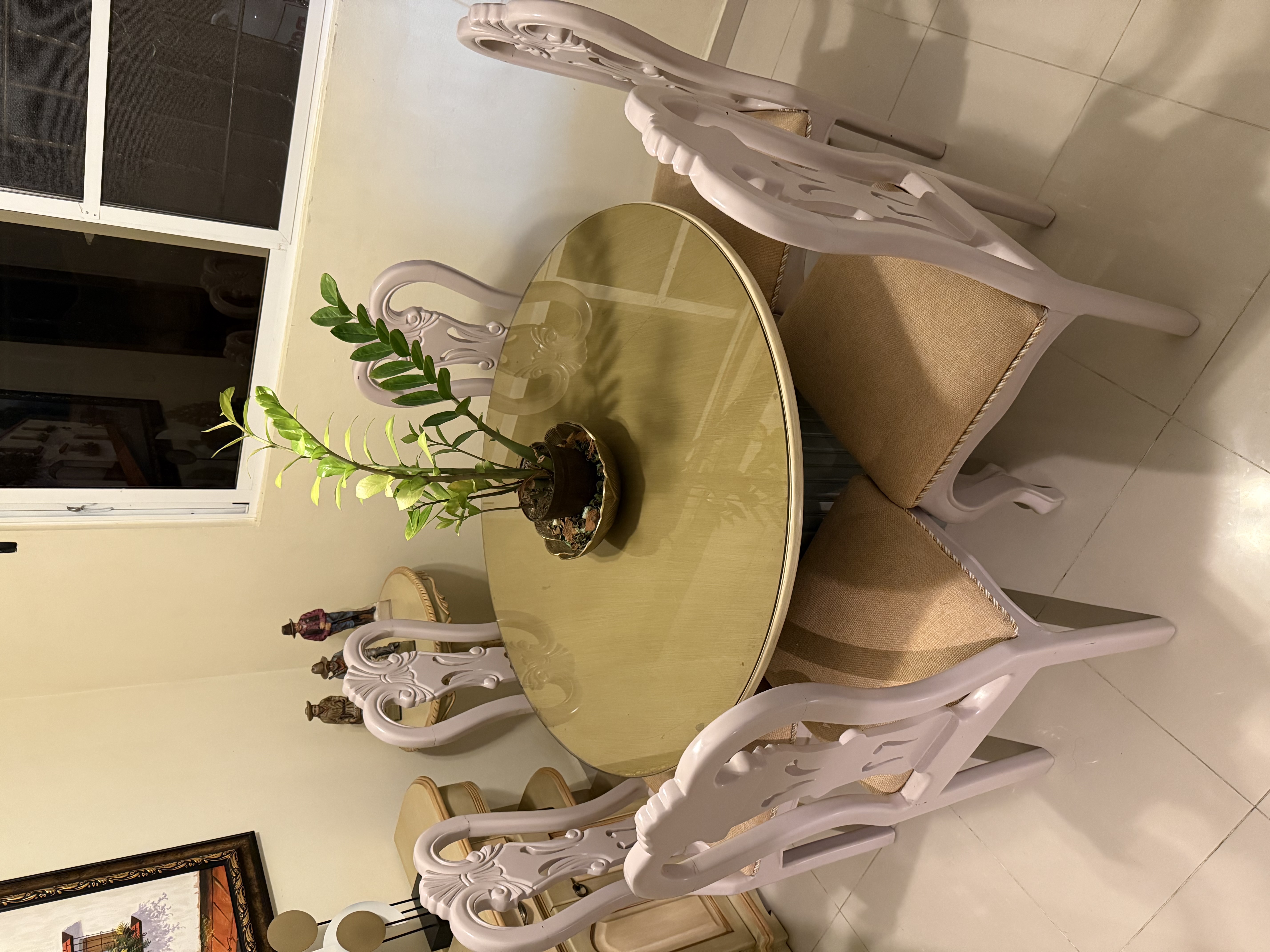 muebles y colchones - VENTA DE JUEGO DE COMEDOR REDONDO DE 6 SILLAS EN CAOBA / $80,000 4