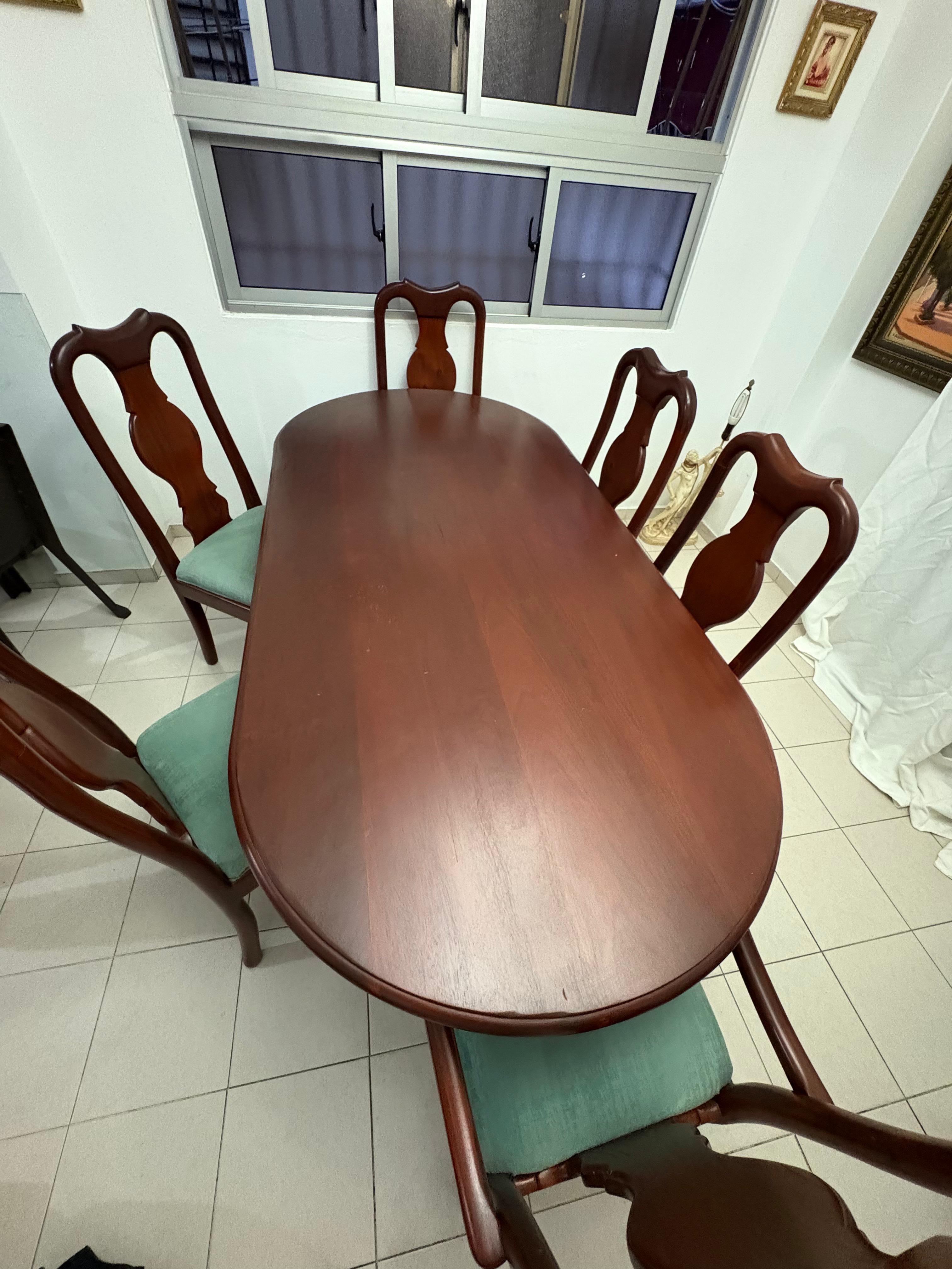 electrodomesticos - COMEDOR DE 6 SILLAS EN CAOBA 6