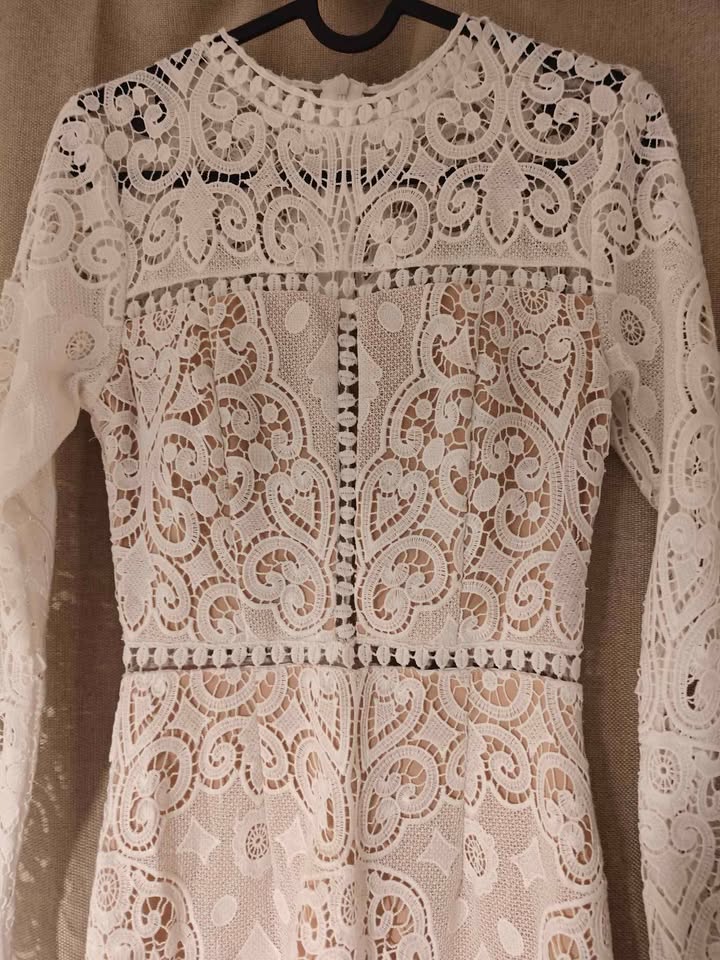 ropa para mujer - Vestido blanco en encaje  1