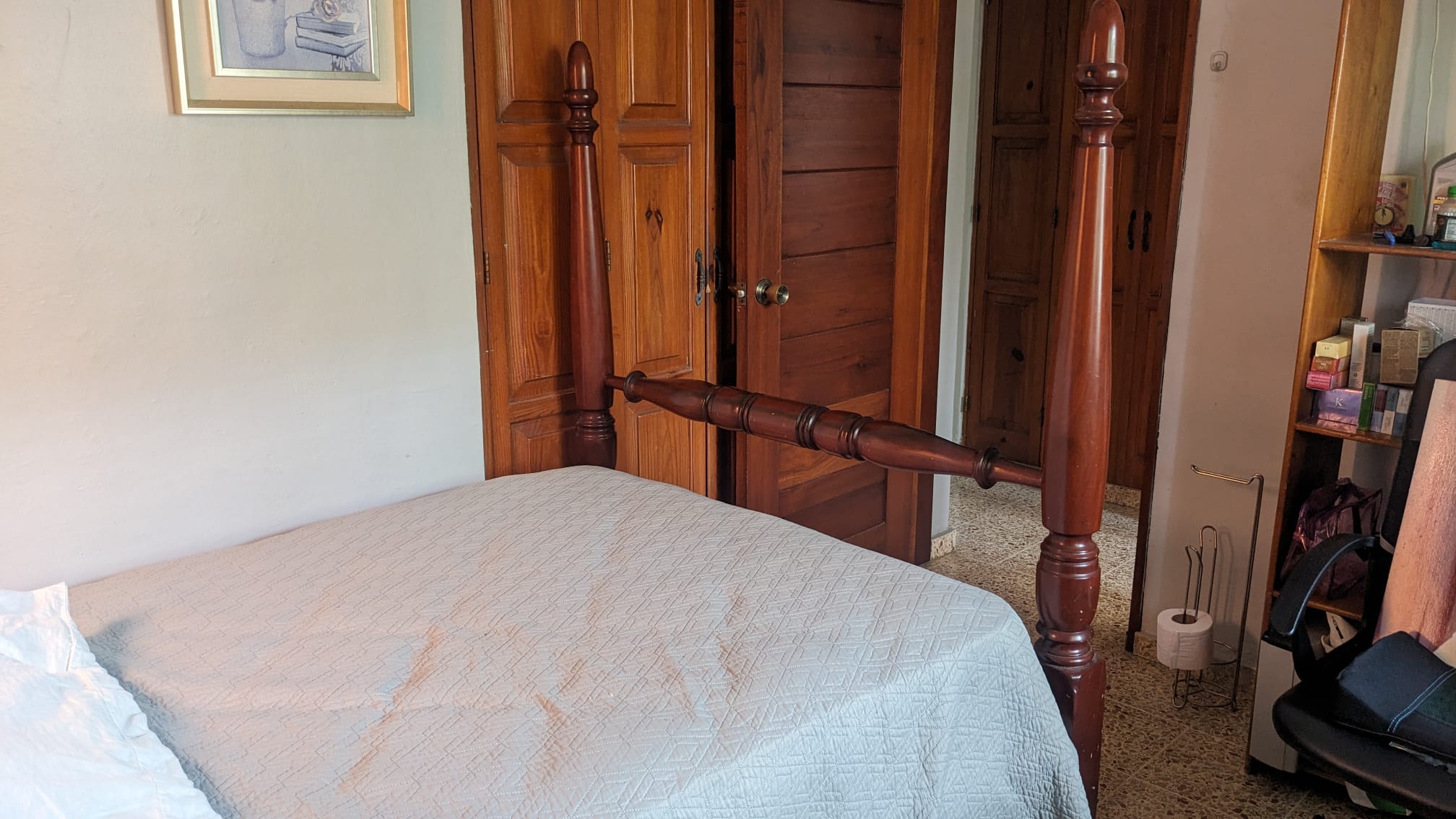 muebles y colchones - VENDO CAMA DE CAOBA TWIN 2