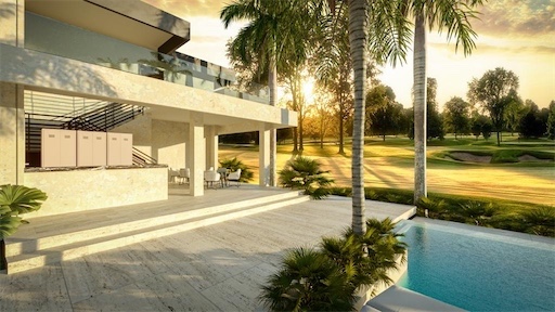 casas vacacionales y villas - Venta de villas de lujo en Juan dolio frente a campo de golf cerca de playa  9
