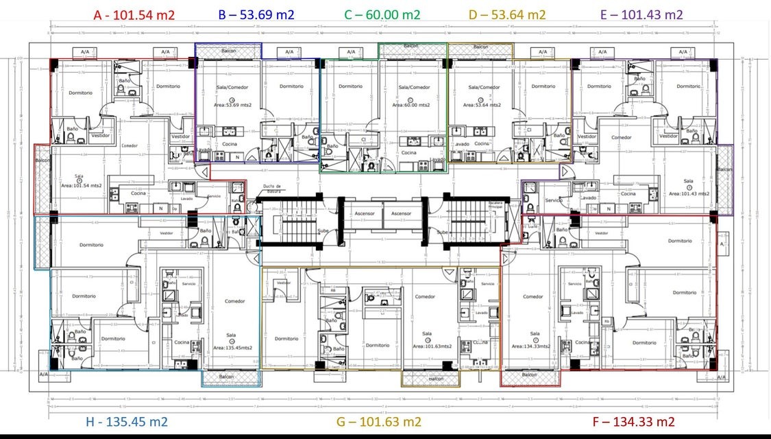 apartamentos - Apartamento a estrenar en venta #24-387 con balcón, 3 dormitorios, ascensor, Gym 6