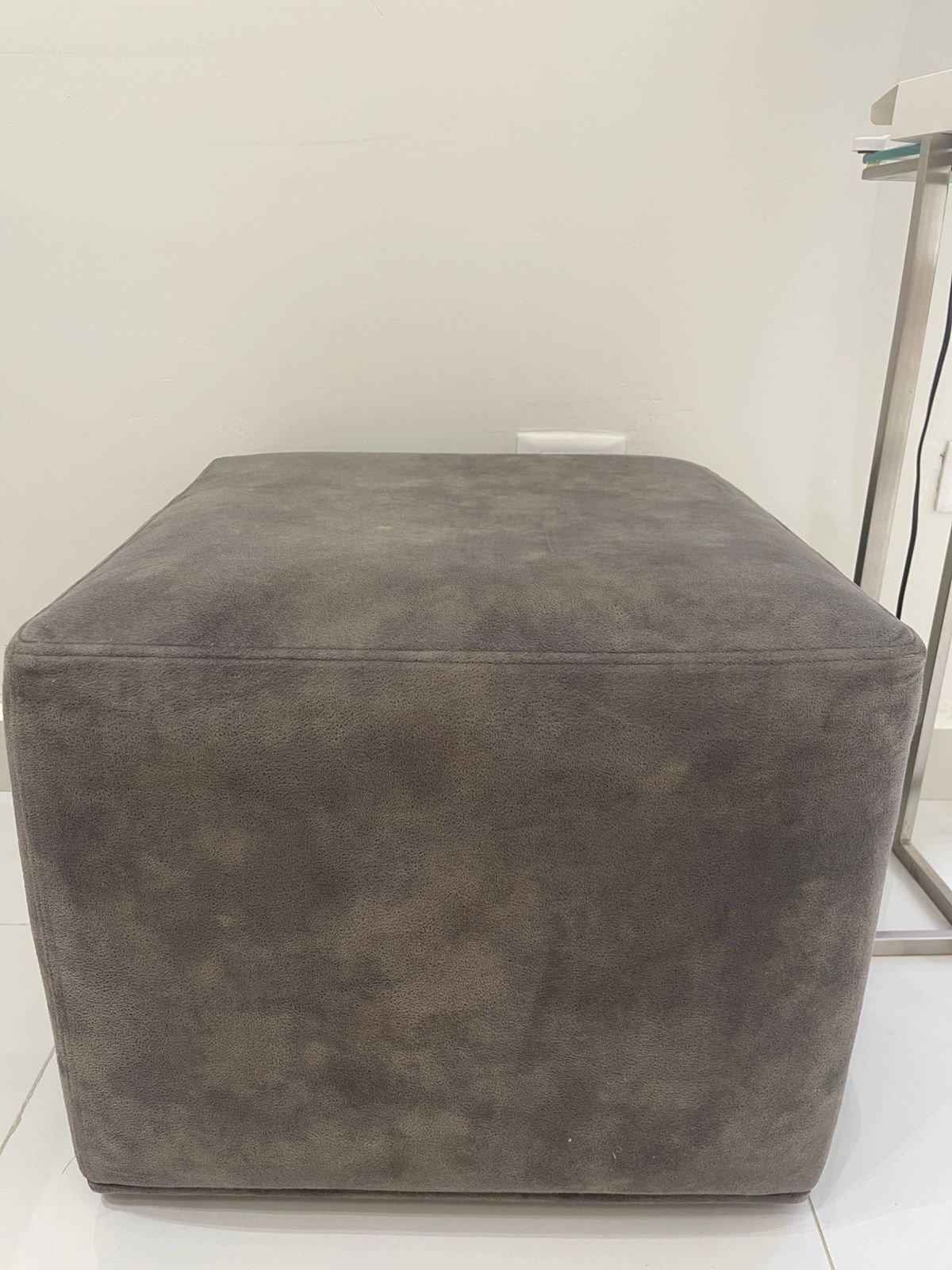 muebles y colchones - Set de 2 Otomanas Grises – Estilo Moderno y Multif 0