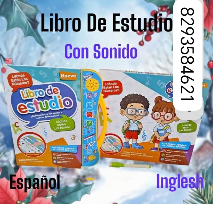 accesorios - Libro interactivo con audio en español e inglés. Abecedario. 1