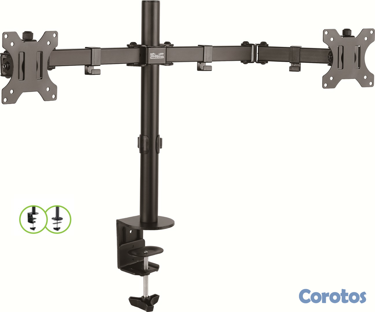 computadoras y laptops - SOPORTE PARA MONITOR LCD KLIPX DOBLE, PARA DOS MONITORES,13-32"