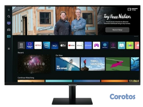 computadoras y laptops - MONITOR SAMSUNG 32” SMART FHD M5. (1920X1080), PLANO, 3000R, 60 HZ, 4MS, HDR10,  2