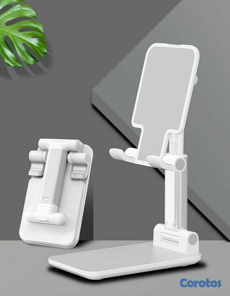 accesorios para electronica - Soporte de teléfono de metal ajustable y plegable para escritorio 4