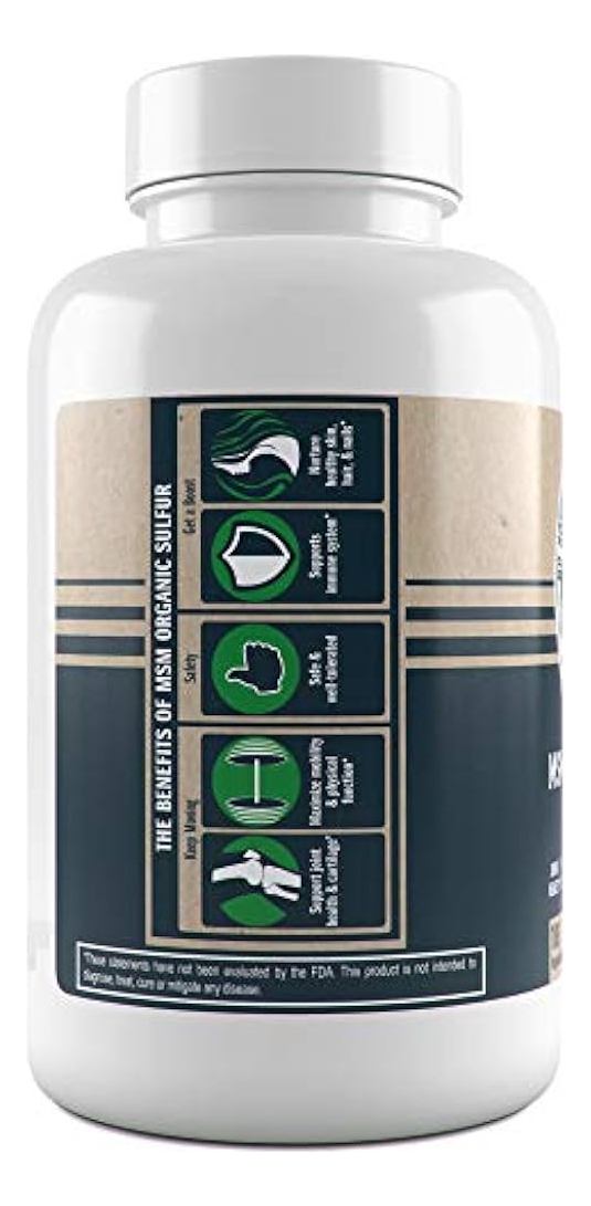 Salud y Equipamiento Médico - Msm Azufre Organico Premium 180 Capsulas Desintoxicante 2