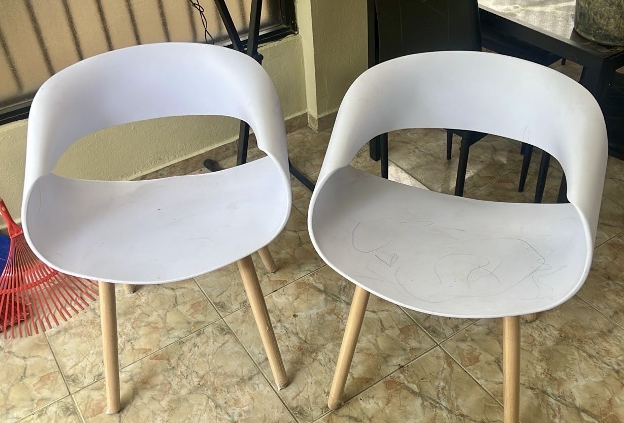 decoración y accesorios - silla nórdicas blancas  0