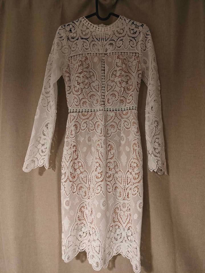 ropa para mujer - Vestido blanco en encaje  2