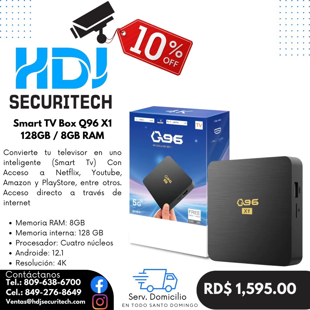 otros electronicos - Smart Box TV Q96 X1 HD 4K (128GB/8GB) 0