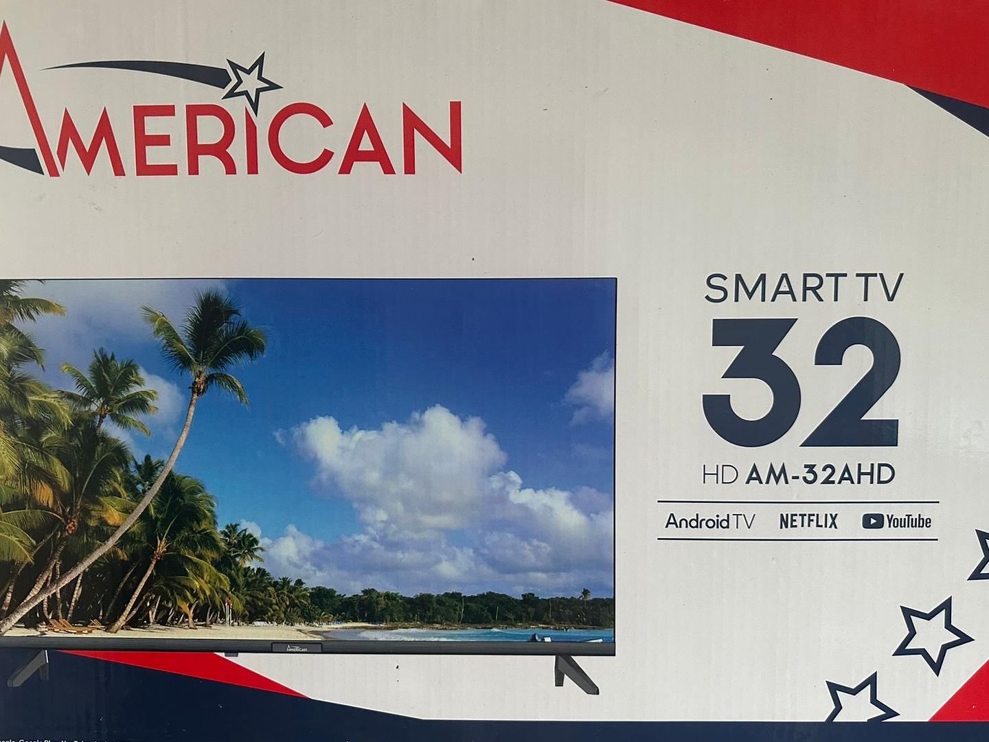 electrodomesticos - Smart tv de 32 pulgadas, marca American - Totalmente nuevo 0