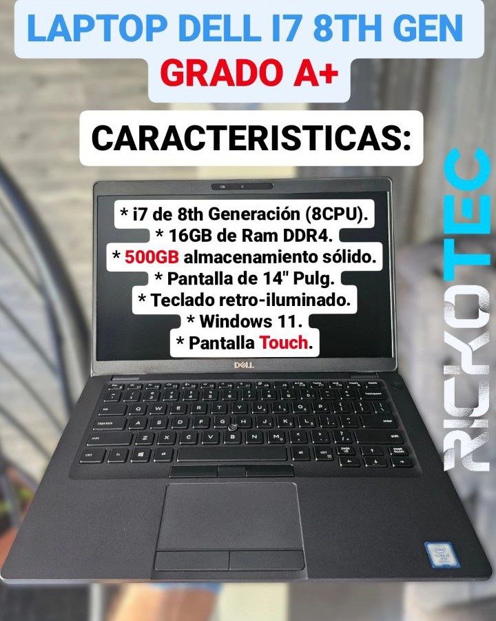 computadoras y laptops - LAPTOP DELL I7 TOUCH 16GBRAM COMO NUEVA 1