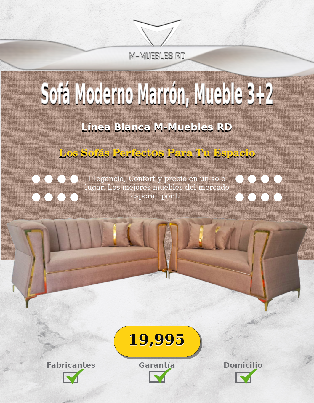 muebles y colchones -  🛋️ Sofás Modernos, Mueble 3+2 Plazas