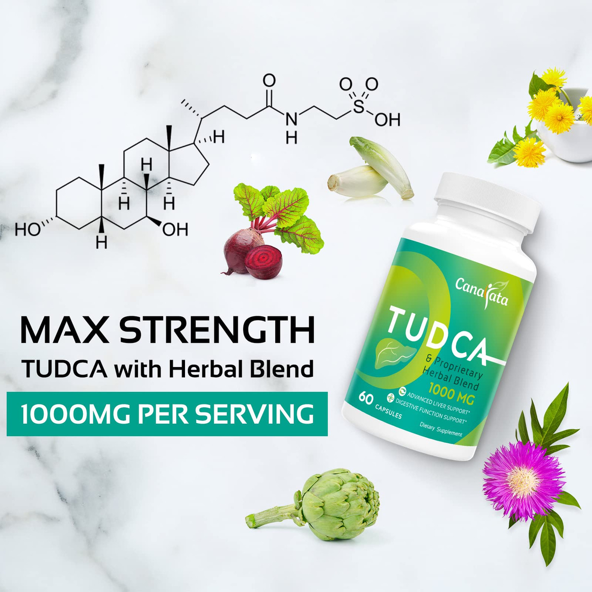 Salud y Equipamiento Médico - Tudca 1000 Mg Salud Del Higado 60cap Canarata 2