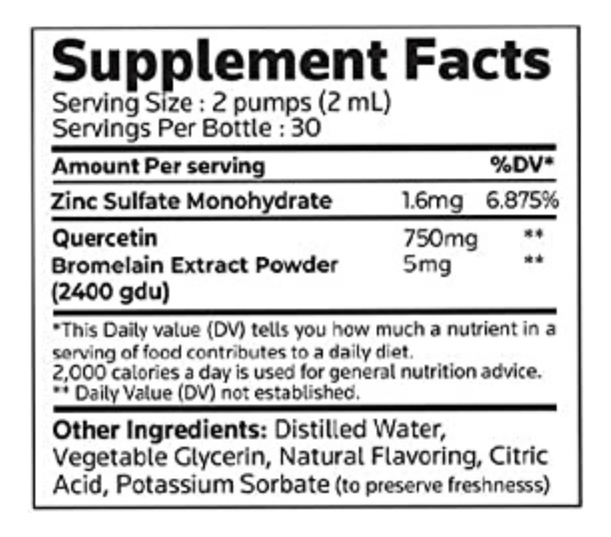 Salud y Equipamiento Médico - Quercetina Zinc Y Bromelina 1