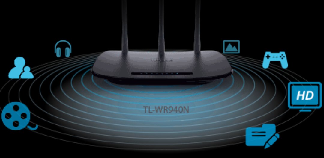 computadoras y laptops - ROUTER WIRELESS TP-LINK TL-WR940N, 2.4GHZ/450MBPS, 1 PUERTO WAN + 4 PUERTOS LAN, 1