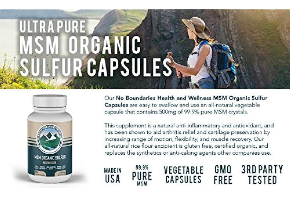 Salud y Equipamiento Médico - Msm Azufre Organico Premium 180 Capsulas Desintoxicante 3