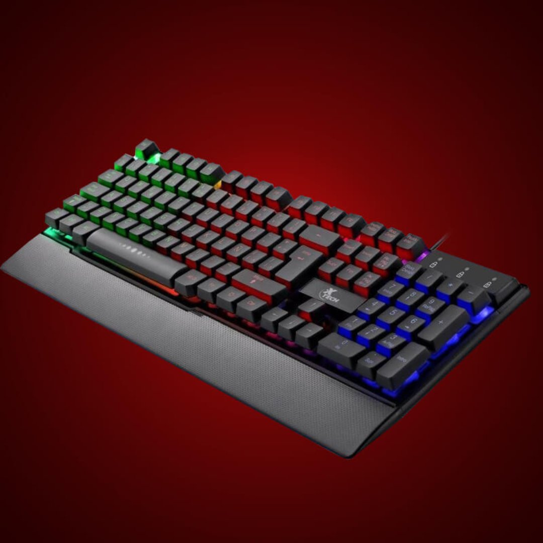 computadoras y laptops - TECLADO GAMER XTECH XTK-510, USB, INGLES, y ESPAÑOL MULTIMEDIA, LUZ DE FONDO 0