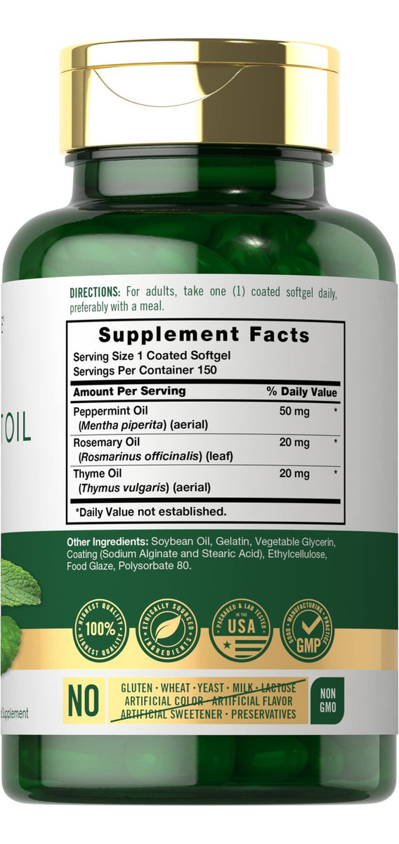 Salud y Equipamiento Médico - Capsulas De Aceite De Menta Capsulas Blandas | Suplemento De 2