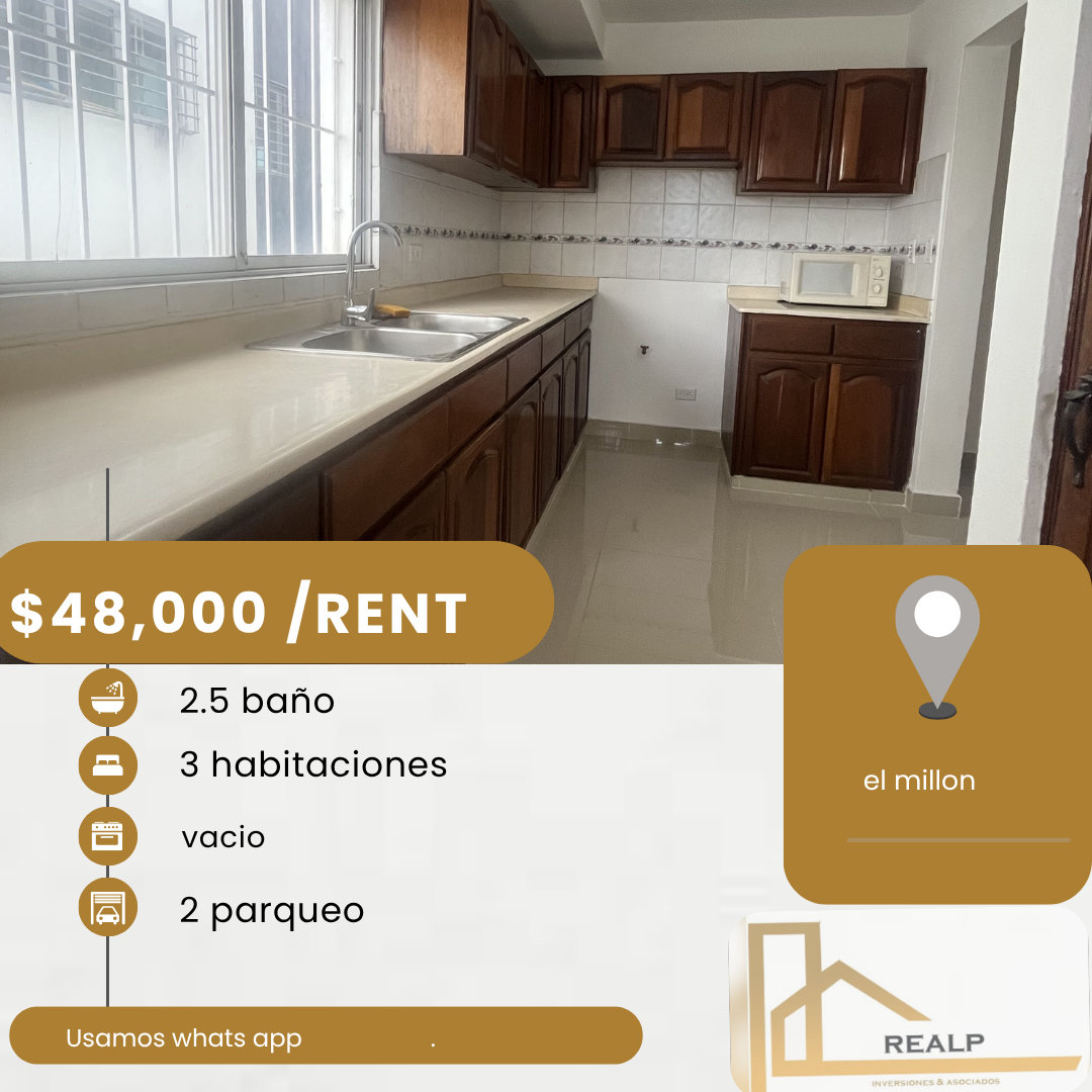 apartamentos - hermoso apartamento en buena zona el millón  0