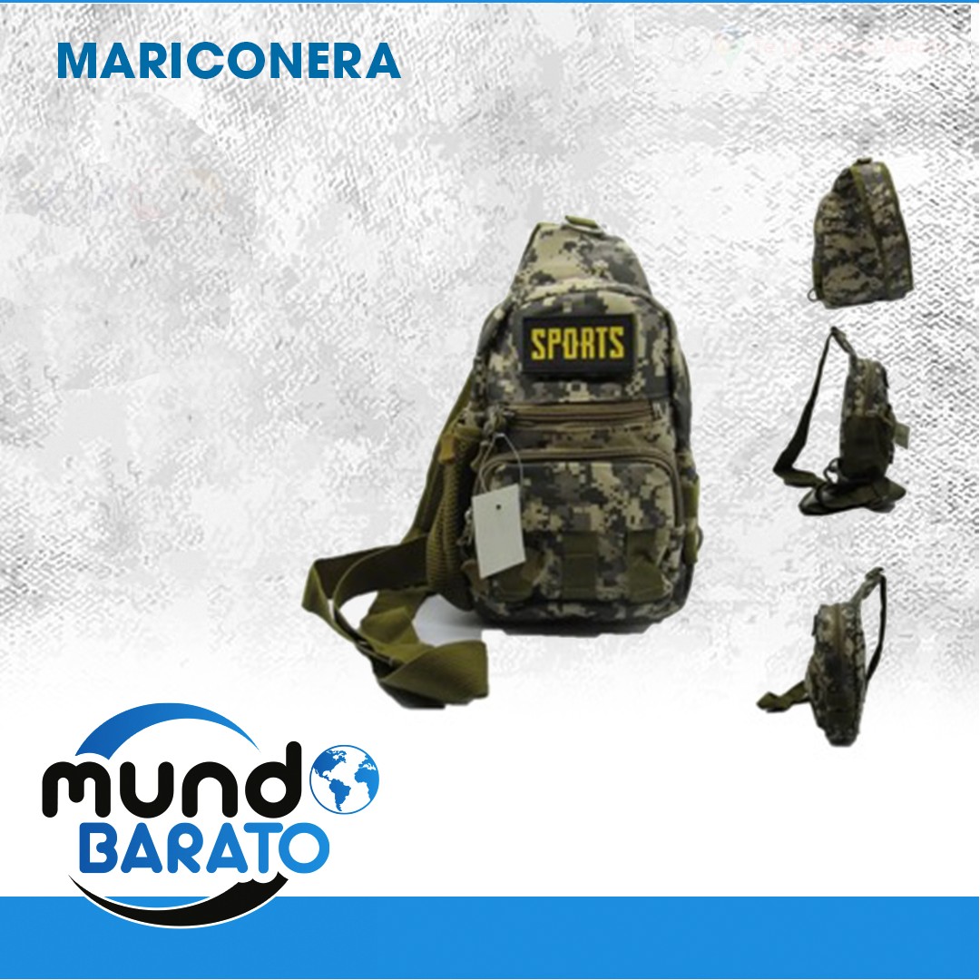 Artículos Deportivos - Mariconera Riñonera bulto morral mochila militar camuflaje y negra bolso cruzado 1