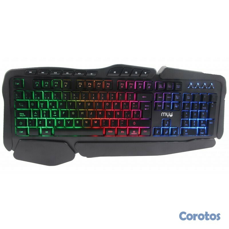 computadoras y laptops - TECLADO GAMING MYO SERIE 8, USB, LED, BACKLIGHTING RAINBOW