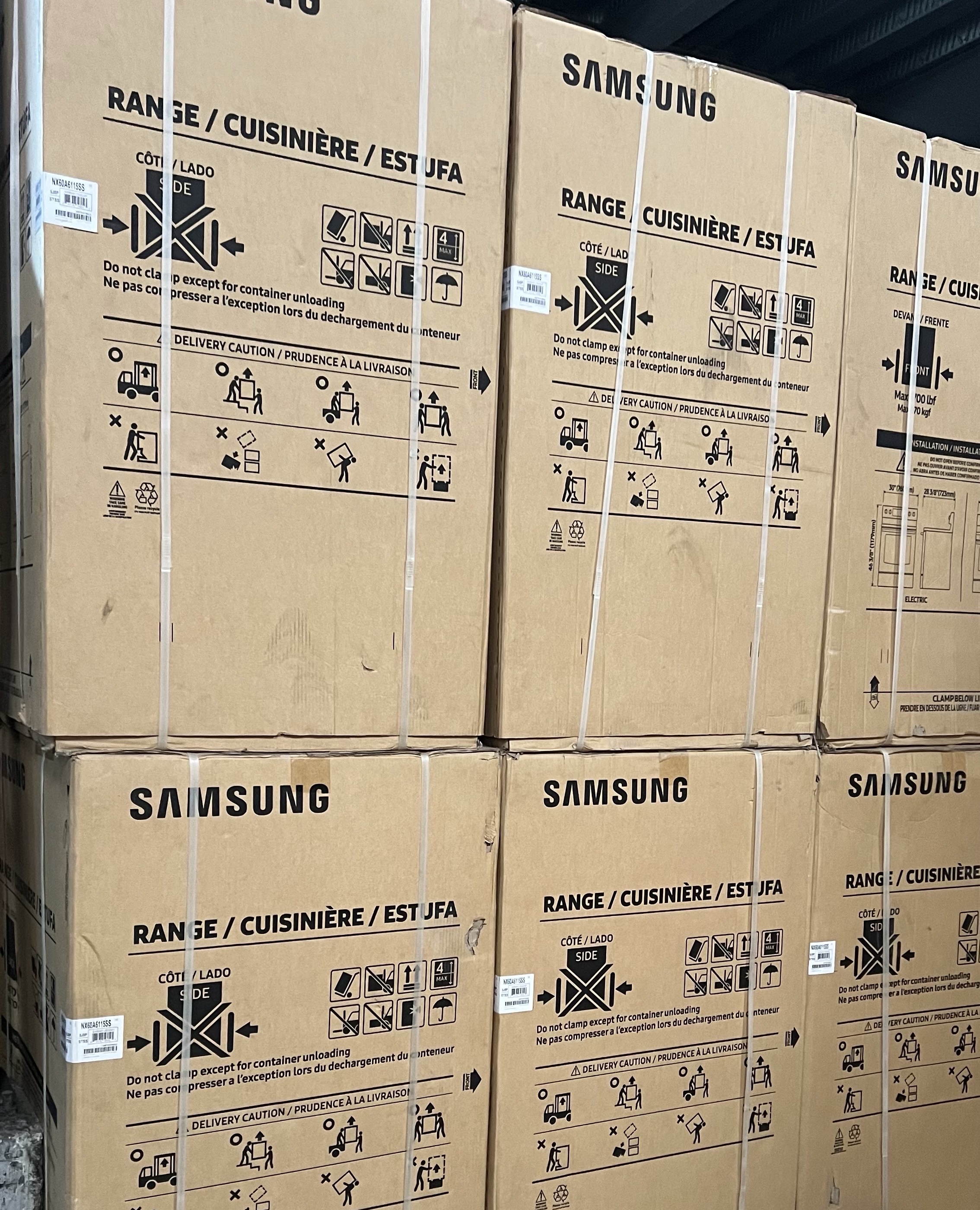 electrodomesticos - estufa Samsung 6 hornillas con luz horno  parrilla reforzada acero inoxidable  1