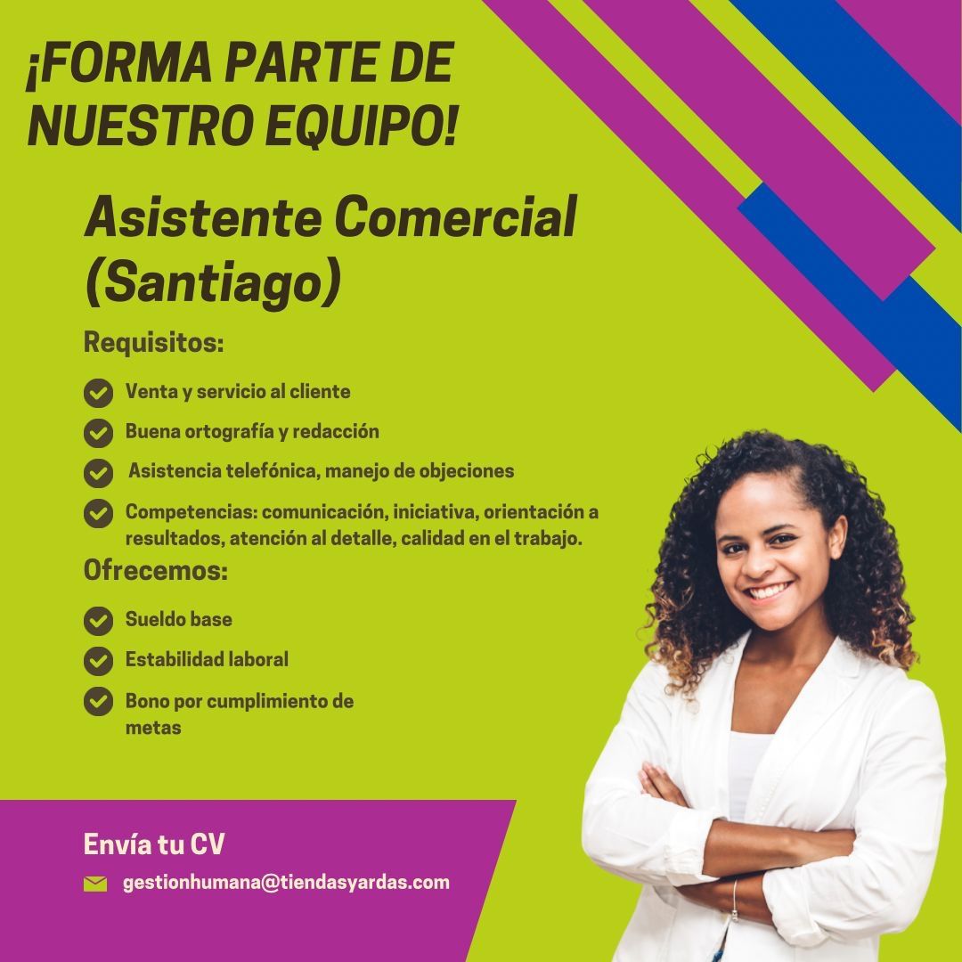 empleos disponibles - Asistente Comercial 0