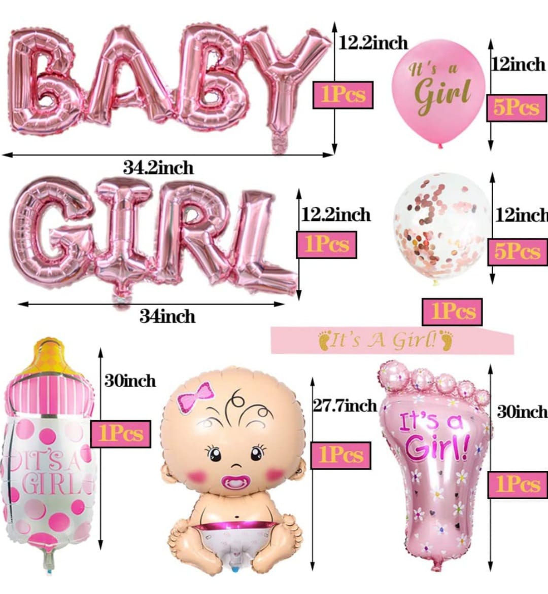 accesorios -   DECORACION BABY SHOWER Azul y rosa