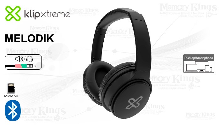 computadoras y laptops - AUDIFONO CON MICROFONO KLIPX MELODIK, BLUETOOTH V5.0, BATERIA RECARGABLE, 10 HOR 1