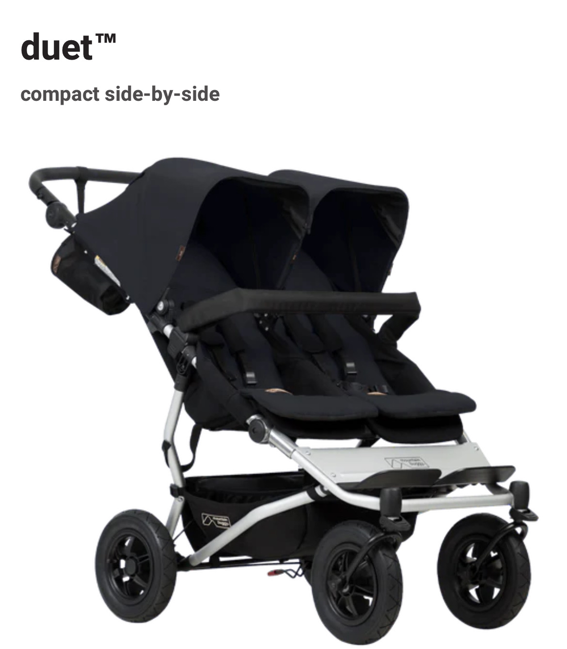 coches y sillas - Vendo coche doble marca Mountain Buggy como nuevo.  0