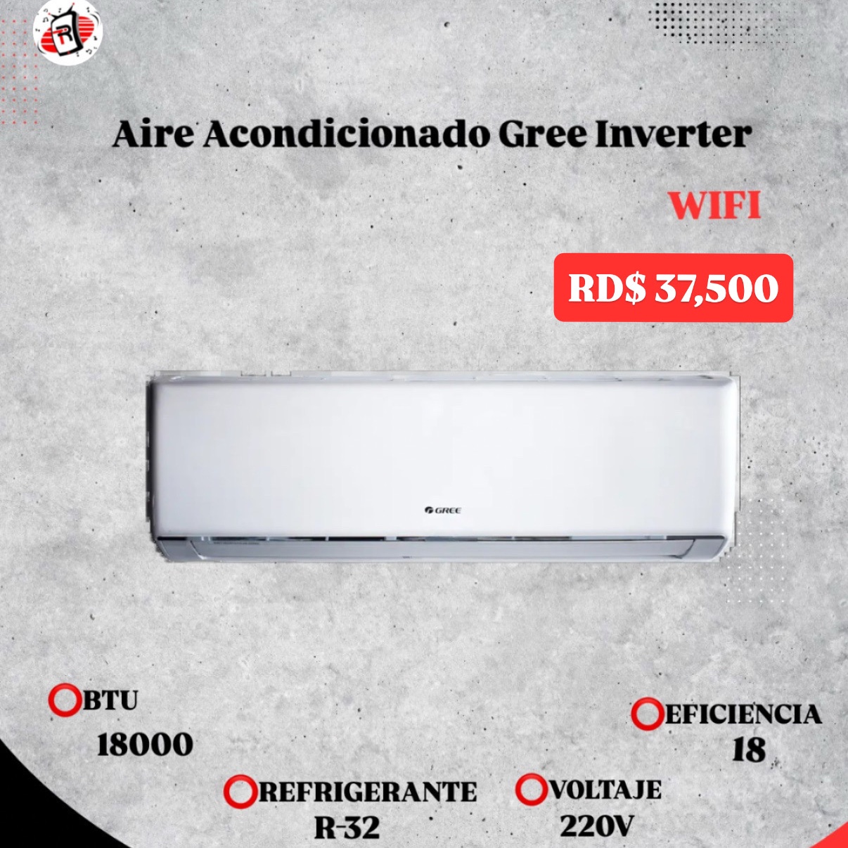 aires acondicionados y abanicos - Aire acondicionado Gree INVERTER 18BTU Eficiencia 18 NUEVOS 🔥