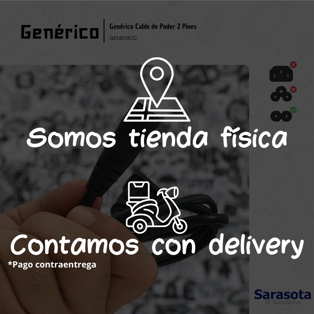 accesorios para electronica -  Cable de poder o de fuente 2 Pines de 6 Pies 3