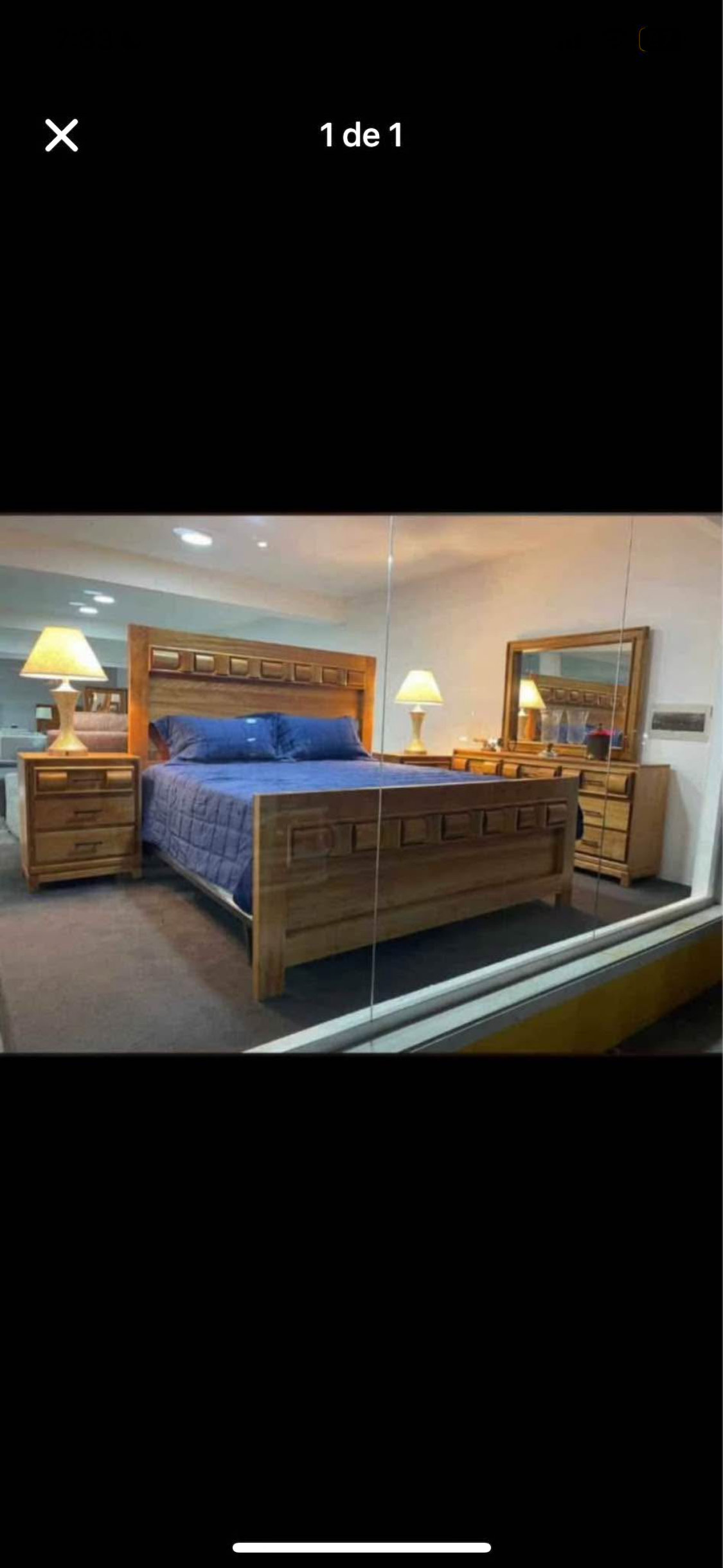 muebles y colchones - juego de habitacion en caoba 