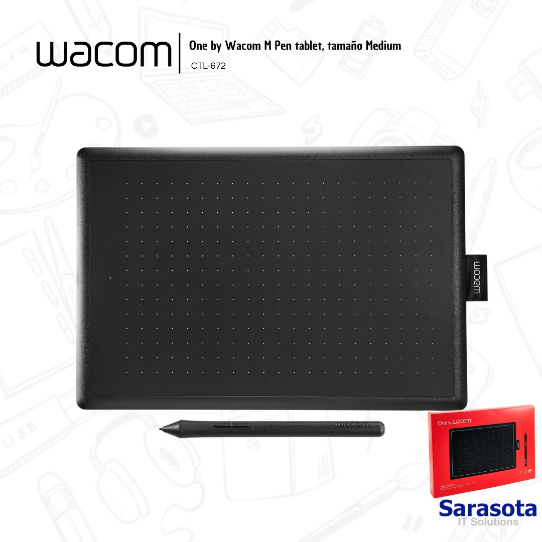 accesorios para electronica - One by Wacom Tableta Gráfica, Tamaño M 1
