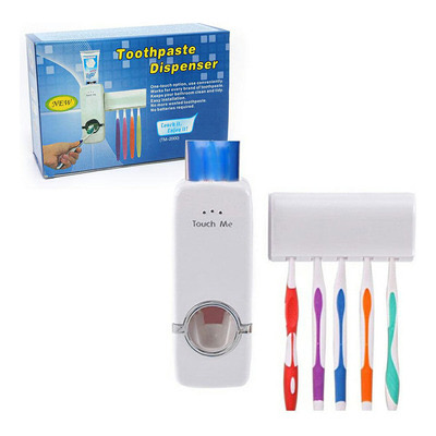 decoración y accesorios - Porta cepillo de diente con dispensador de pasta dental  1