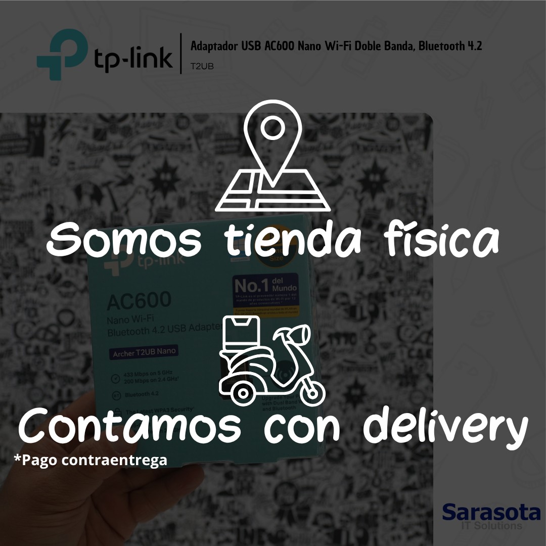 accesorios para electronica - TP-Link Adaptador USB AC600 Nano Wi-Fi Doble Banda, Bluetooth 4.2 Archer T2UB 2