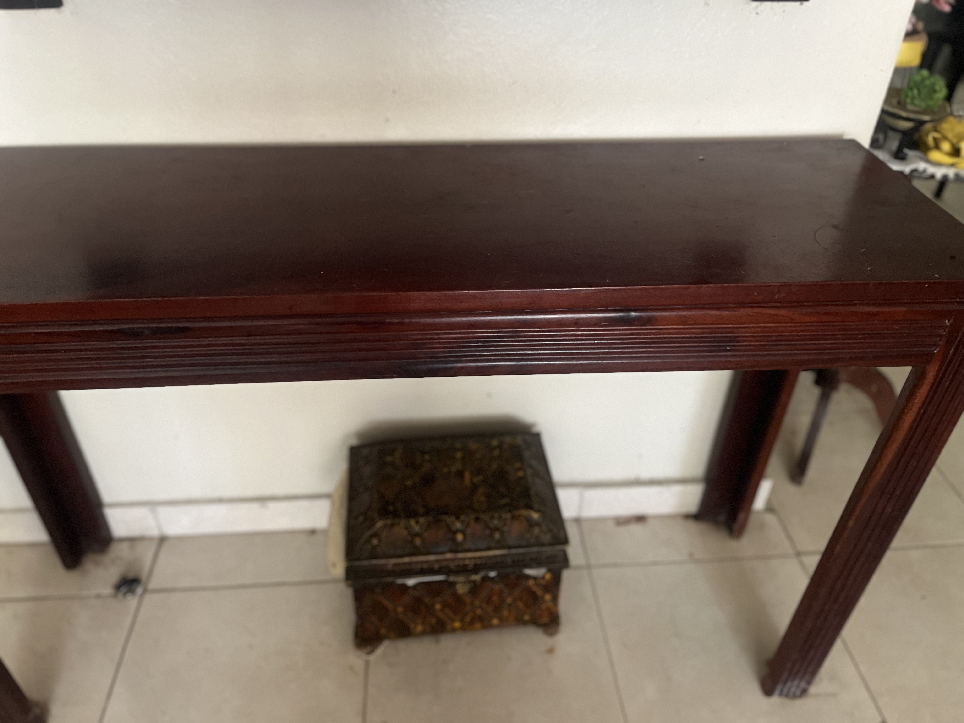 decoración y accesorios - Mesa padrón grande caoba 1