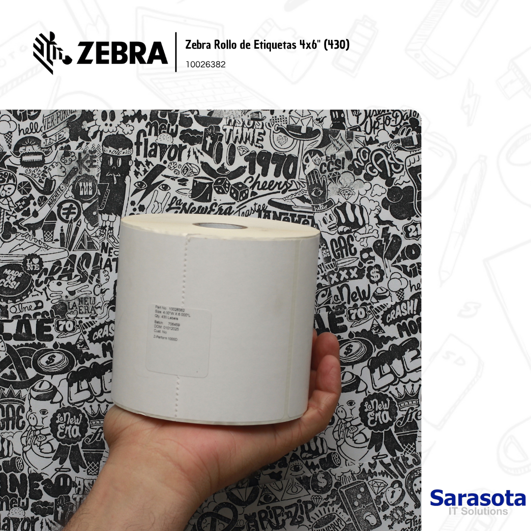 accesorios para electronica - Zebra Rollo de Etiquetas 4x6" (430) 1