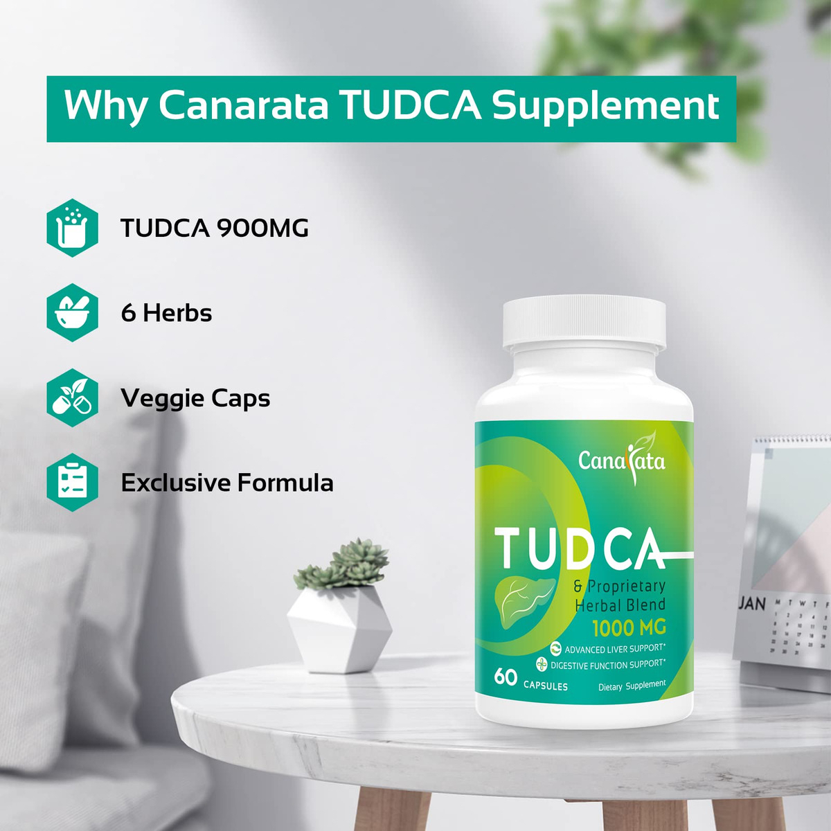 Salud y Equipamiento Médico - Tudca 1000 Mg Salud Del Higado 60cap Canarata 4