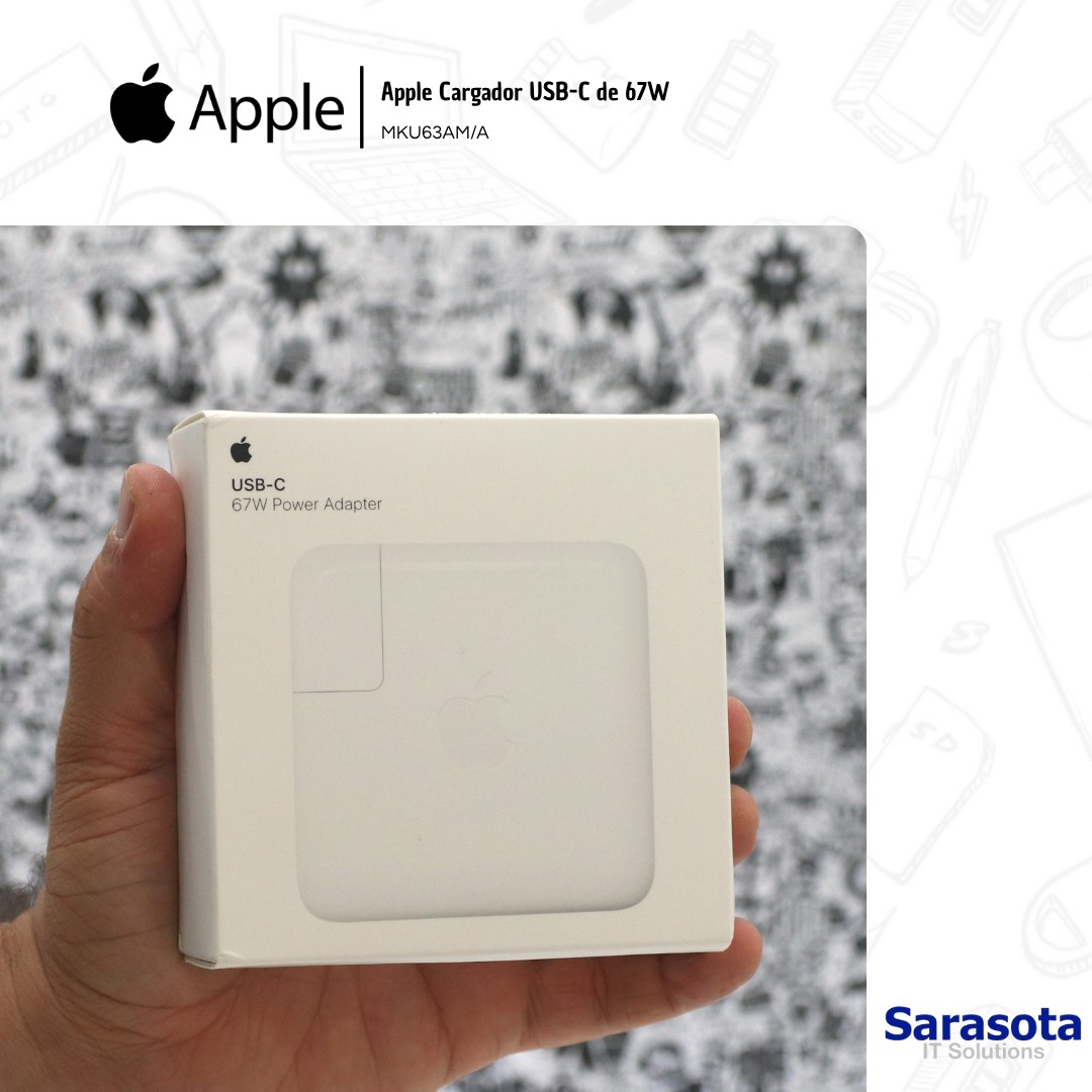 accesorios para electronica - Adaptador de corriente USB-C de 67W de Apple MKU63 1