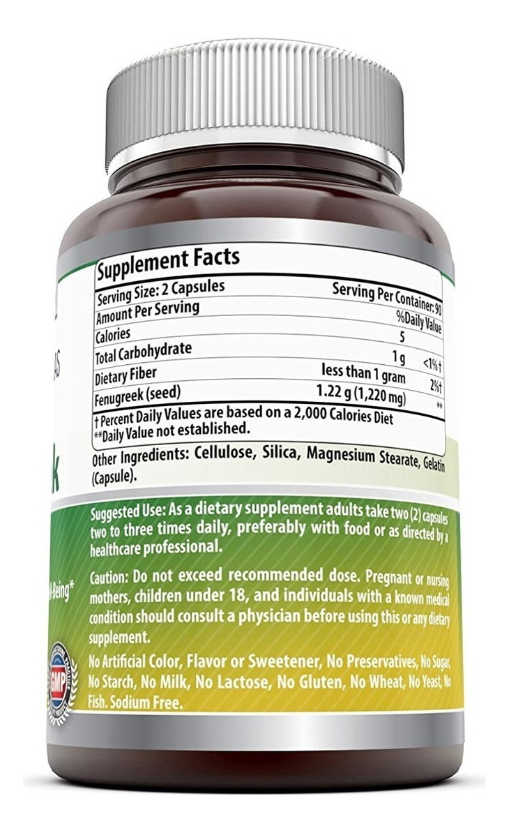 Salud y Equipamiento Médico - Fenogreco 610mg 180capsulas - Unidad 1