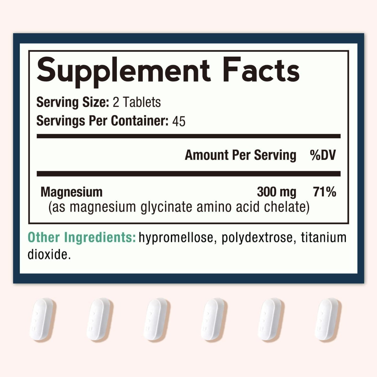 Salud y Equipamiento Médico - Glicinato Magnesio 300mg 90 tabletas 1