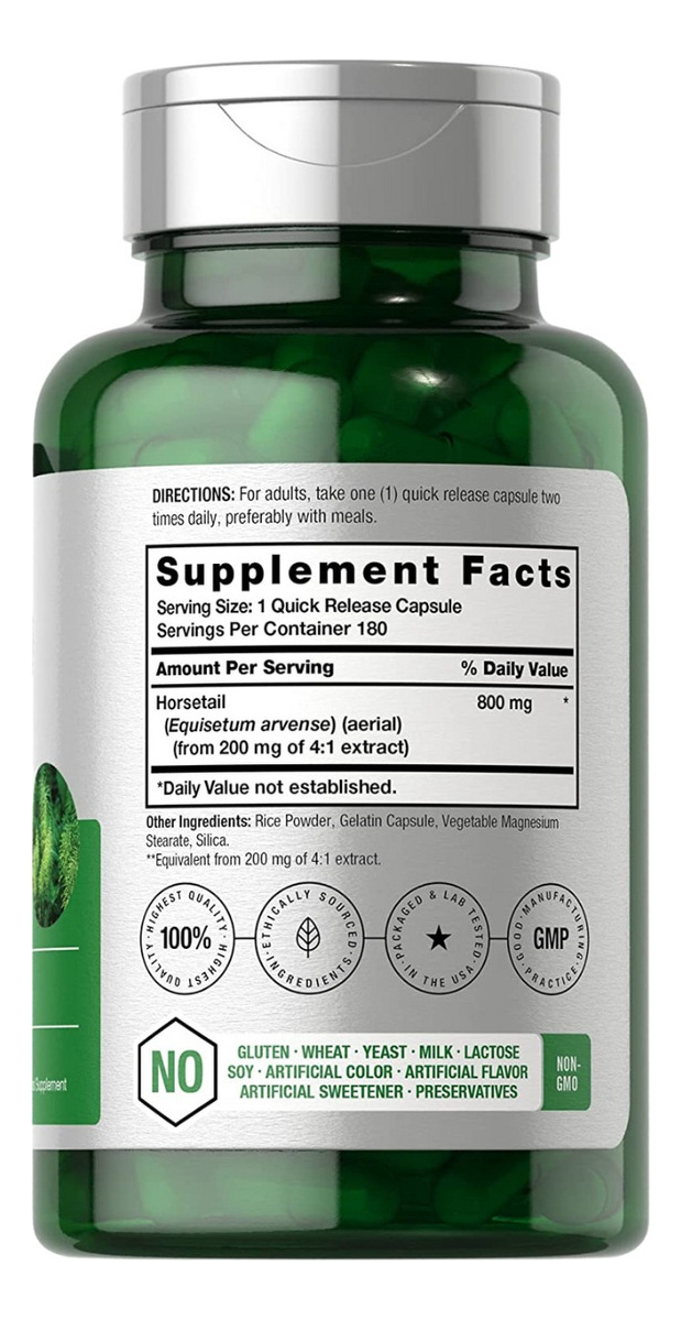 Salud y Equipamiento Médico - Cola Caballo 800 Mg  180 Caps 1