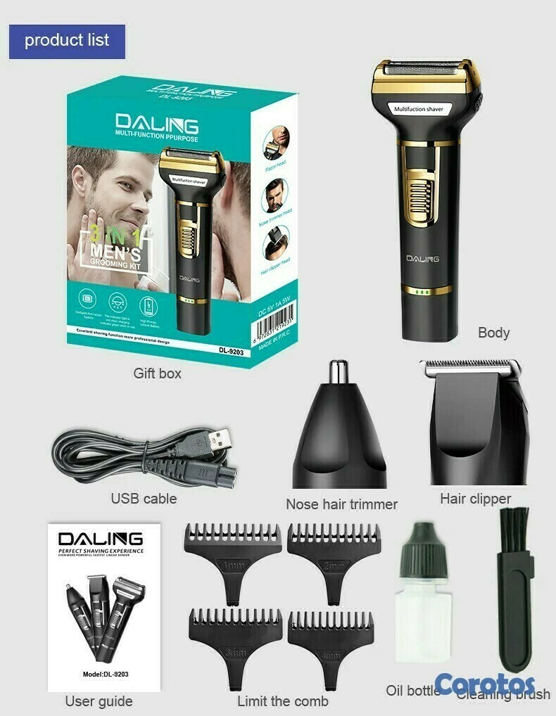 salud y belleza - MAQUINA DE AFEITAR 3 EN 1 DALING DL-9203 1