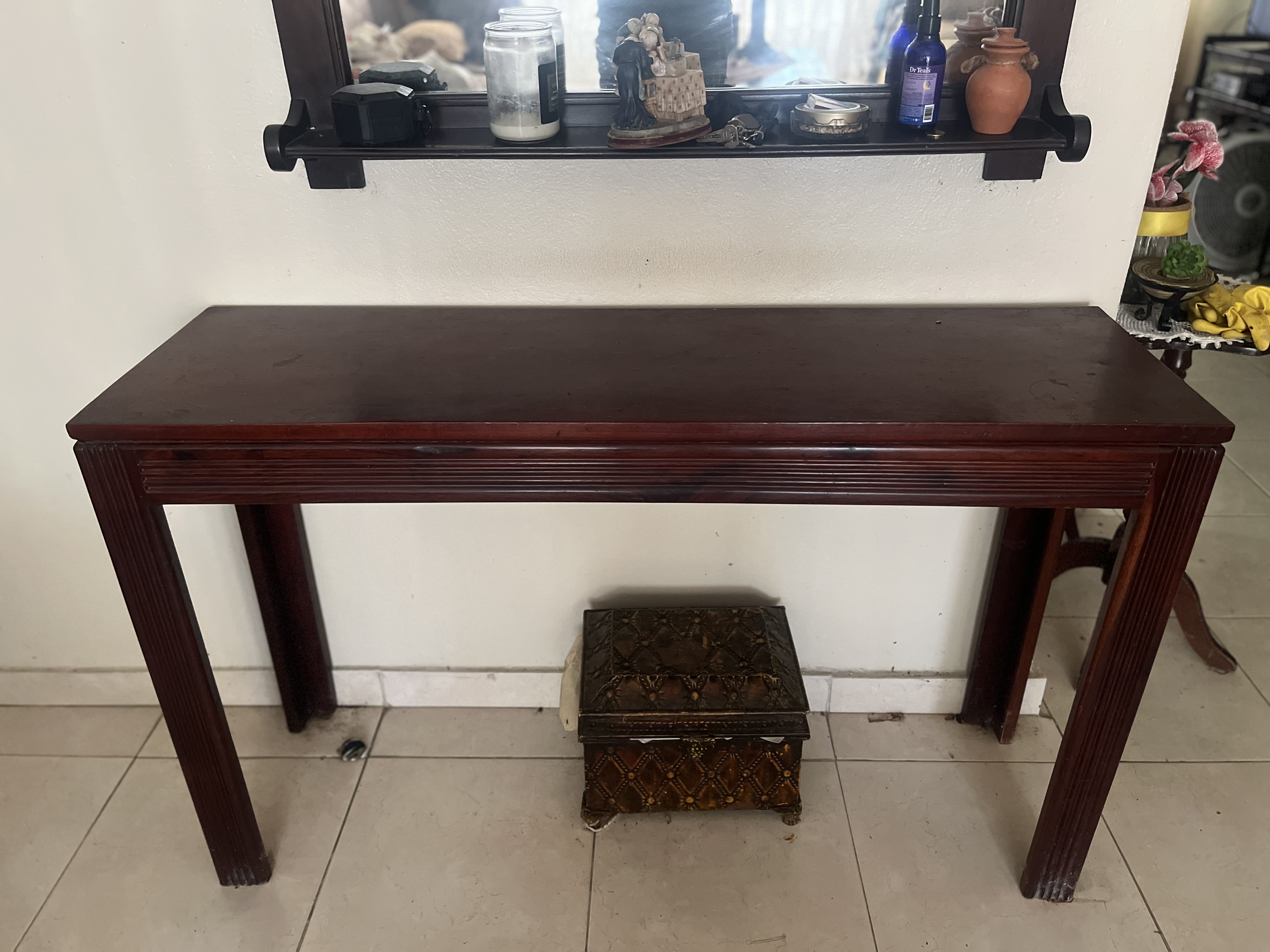 decoración y accesorios - Mesa padrón grande caoba 2